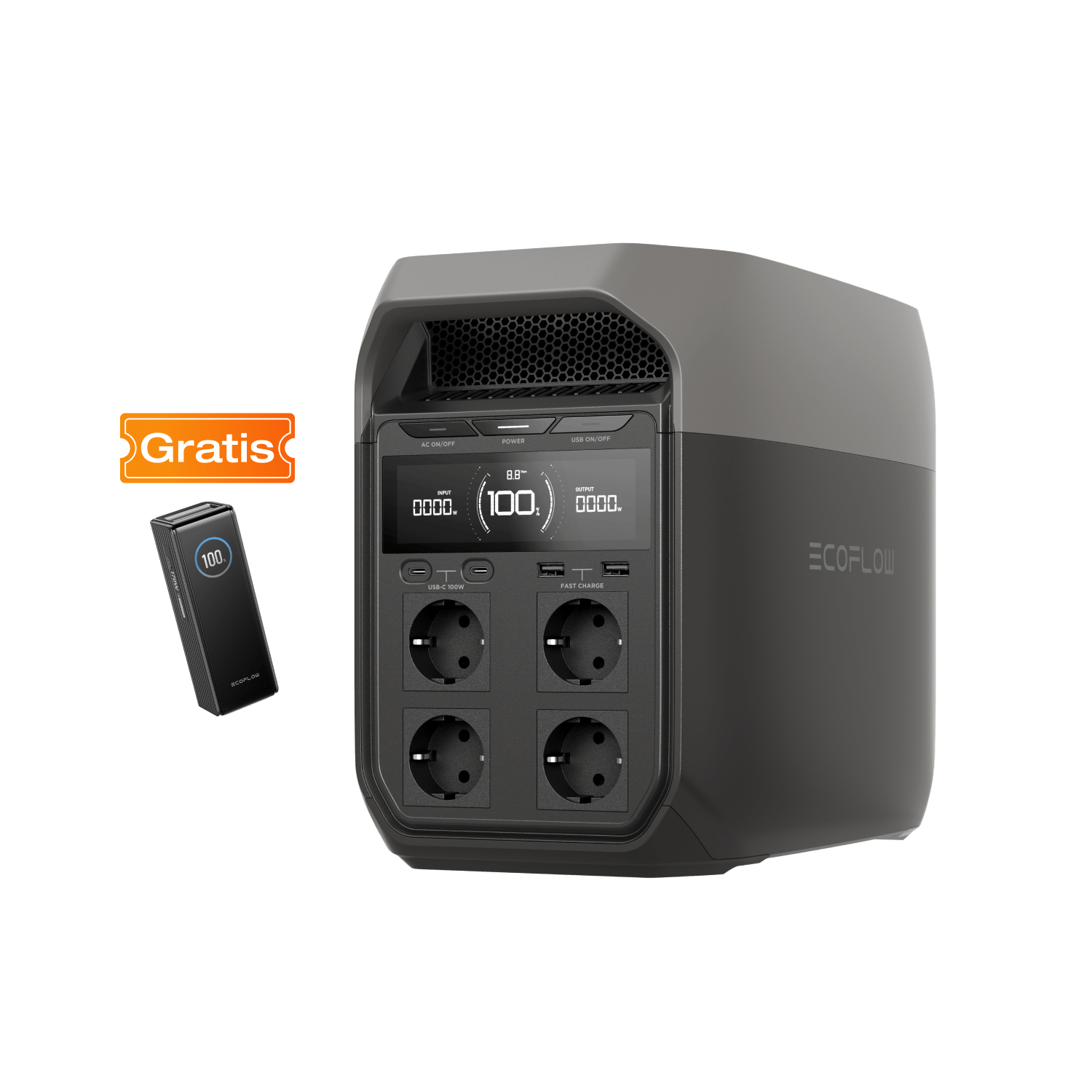 EcoFlow DELTA 3 Plus Portable Powerstation 1024Wh erweiterbar 5kWh 1800W - Zusatzbild 4