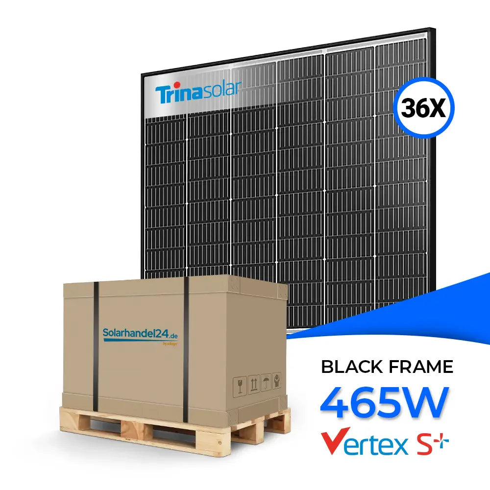 Trina Solar 465W Glas-Glas Black Frame TSM-465NEG9R.28 Vertex S+ Palette (36 Stk.)