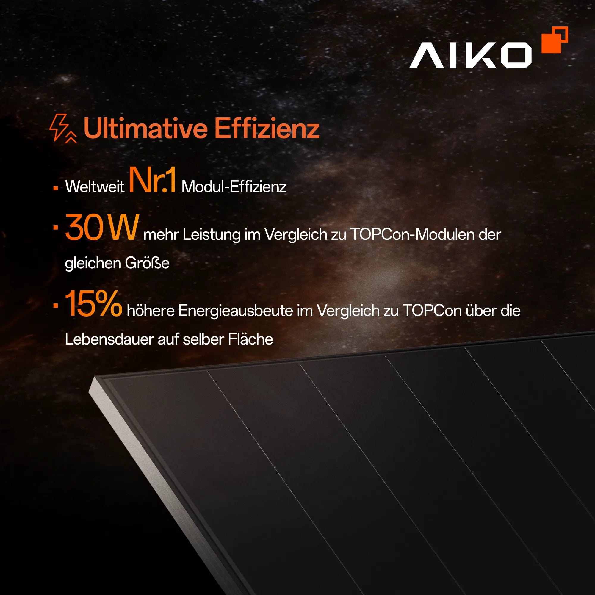 AIKO Solar 490W Black Frame Dual Glass A490-MCE54Dw 3P+54 Palette (37 Stk.)