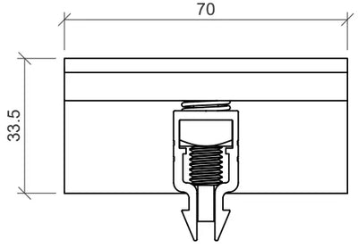 Endklemme Klick System schwarz, eloxiert - 30mm