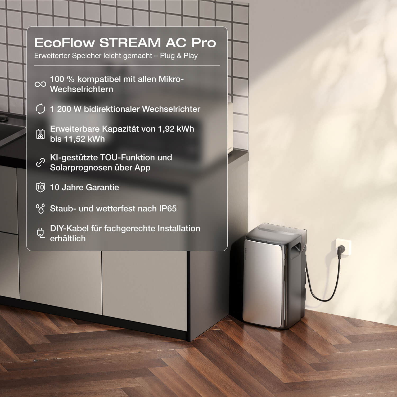 EcoFlow Stream Ultra All in One Speicher 1.92kWh 800W Wechselrichter 4 MPPT IP65 - Zusatzbild 3