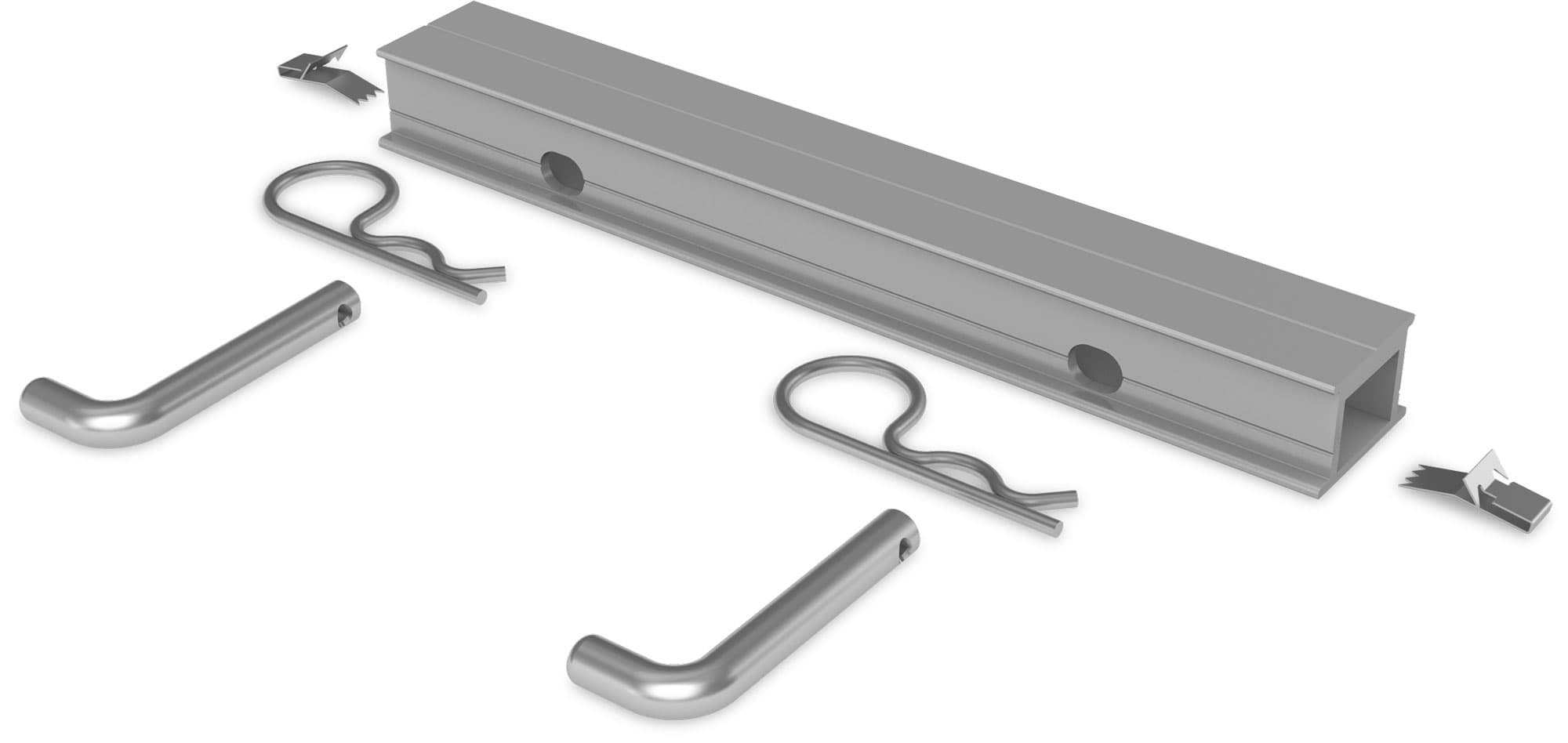K2 Systems Schienenverbinder Set Alu, Edelstahl 2004123
