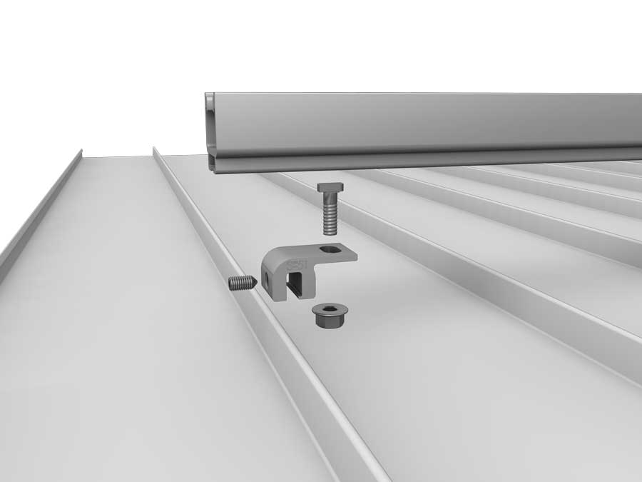 K2 Systems Stehfalz Aluminiumklemme Langloch 11X22MM 1001052 Bild 4