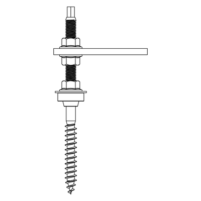 K2 Systems Stockschraube M10X180, Vormontiert 2000120 Bild 2