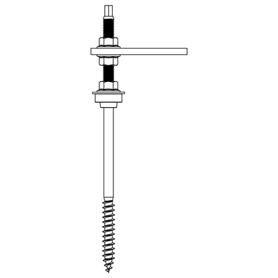 K2 Systems Stockschraube M10X250, Vormontiert 2000122 Bild 2