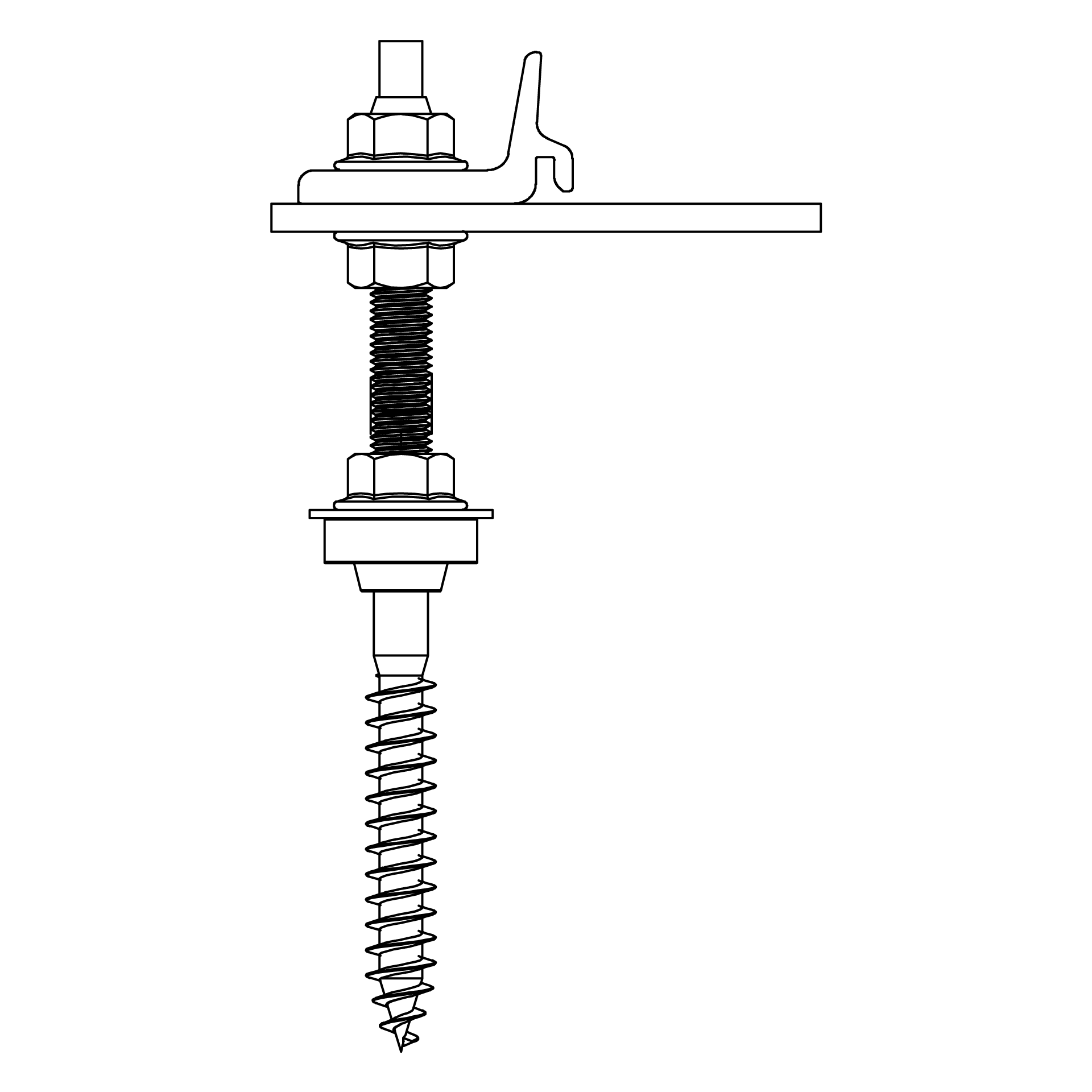 K2 Systems Stockschraube CR M10X180 Vormont. 2003272 Bild 2