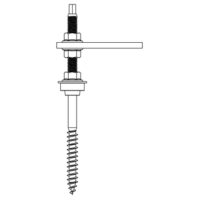 K2 Systems Stockschraube, Vormontiert M10X200, SW 7MM 2000121 Bild 2