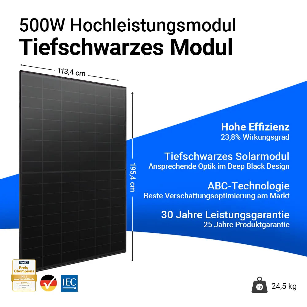 AIKO Solar 500W Dual Glass Full Black Modul A500-MAH60Db NEOSTAR 2S+ Palette (37 Stk.)