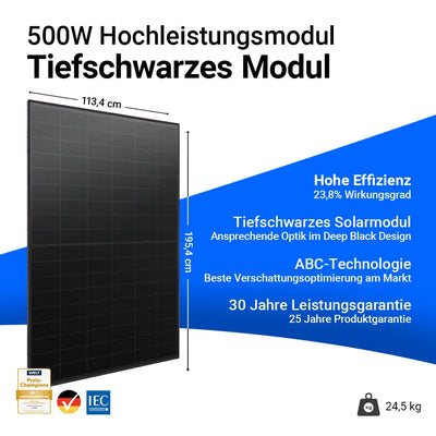 AIKO Solar 500W Dual Glass Full Black Modul A500-MAH60Db NEOSTAR 2S+ Palette (37 Stk.)