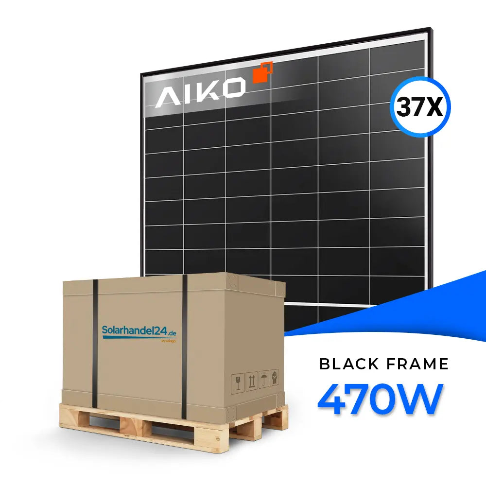 AIKO Solar 470W Glas-Glas Black Frame AIKO-A-MAH54Dw Neostar 2P+ Palette (37 Stk.)