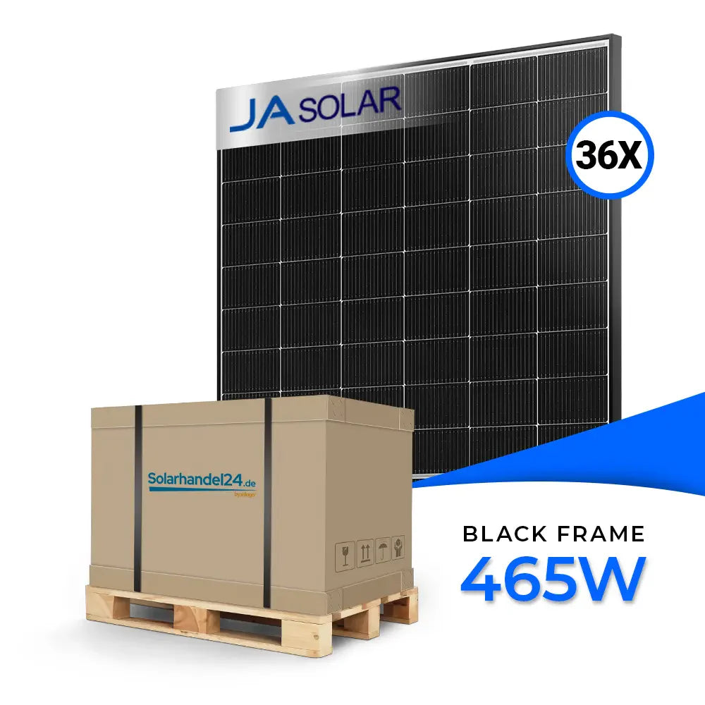 Ja Solar 465W Bifazial Glas-Glas Black Frame JAM54D40-LB Palette (36 Stk.)