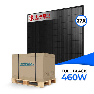 Jolywood 460W Bifazial Glas-Glas Full Black Modul JW-HD96N-R2 Palette (37 Stk.)