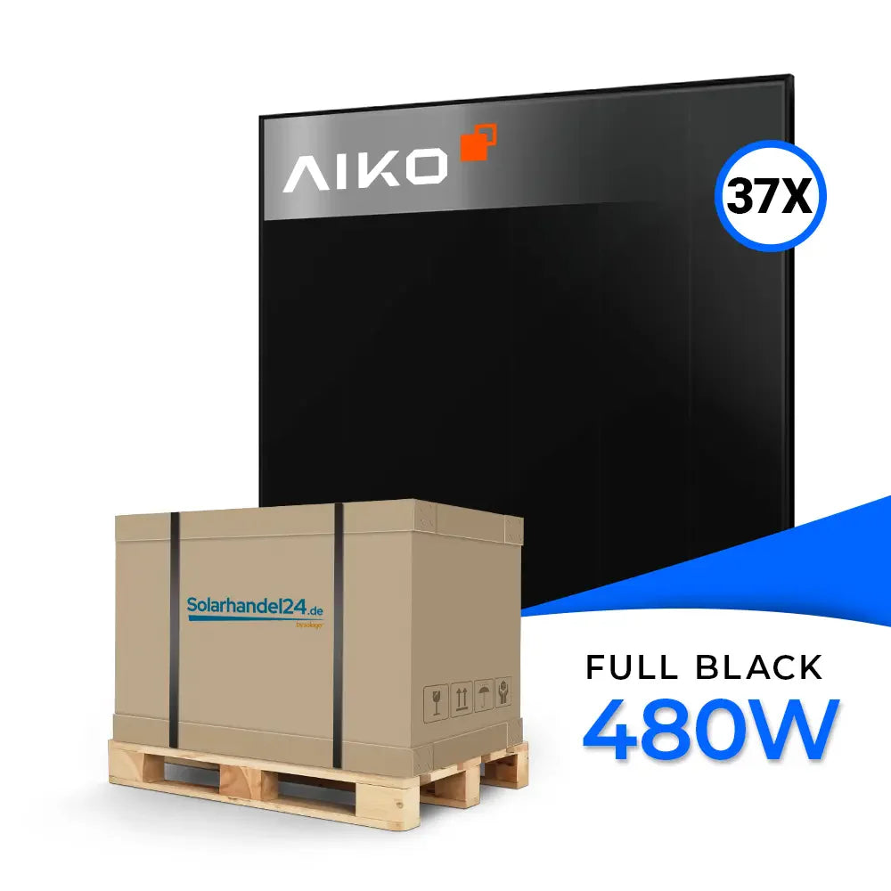 AIKO Solar 480W Dual Glass Full Black Modul AIKO-A480-MCE54Db Neostar 3S+54 Palette (37 Stk.)