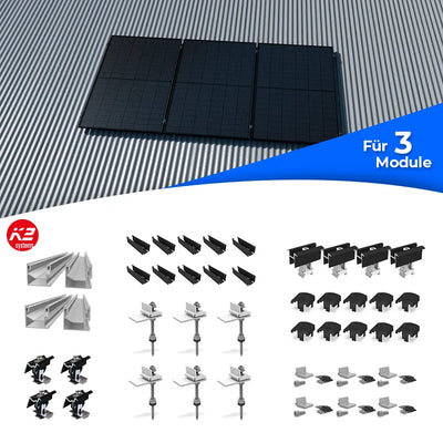 K2 Systems Welldach Montageset für 3 Module