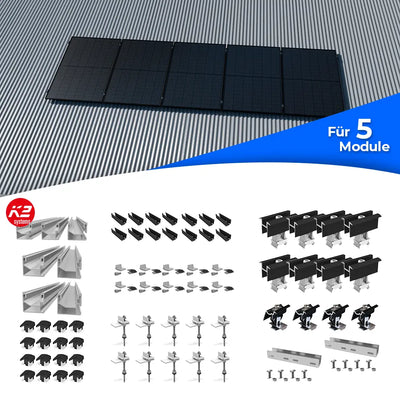K2 Systems Welldach Montageset für 5 Module