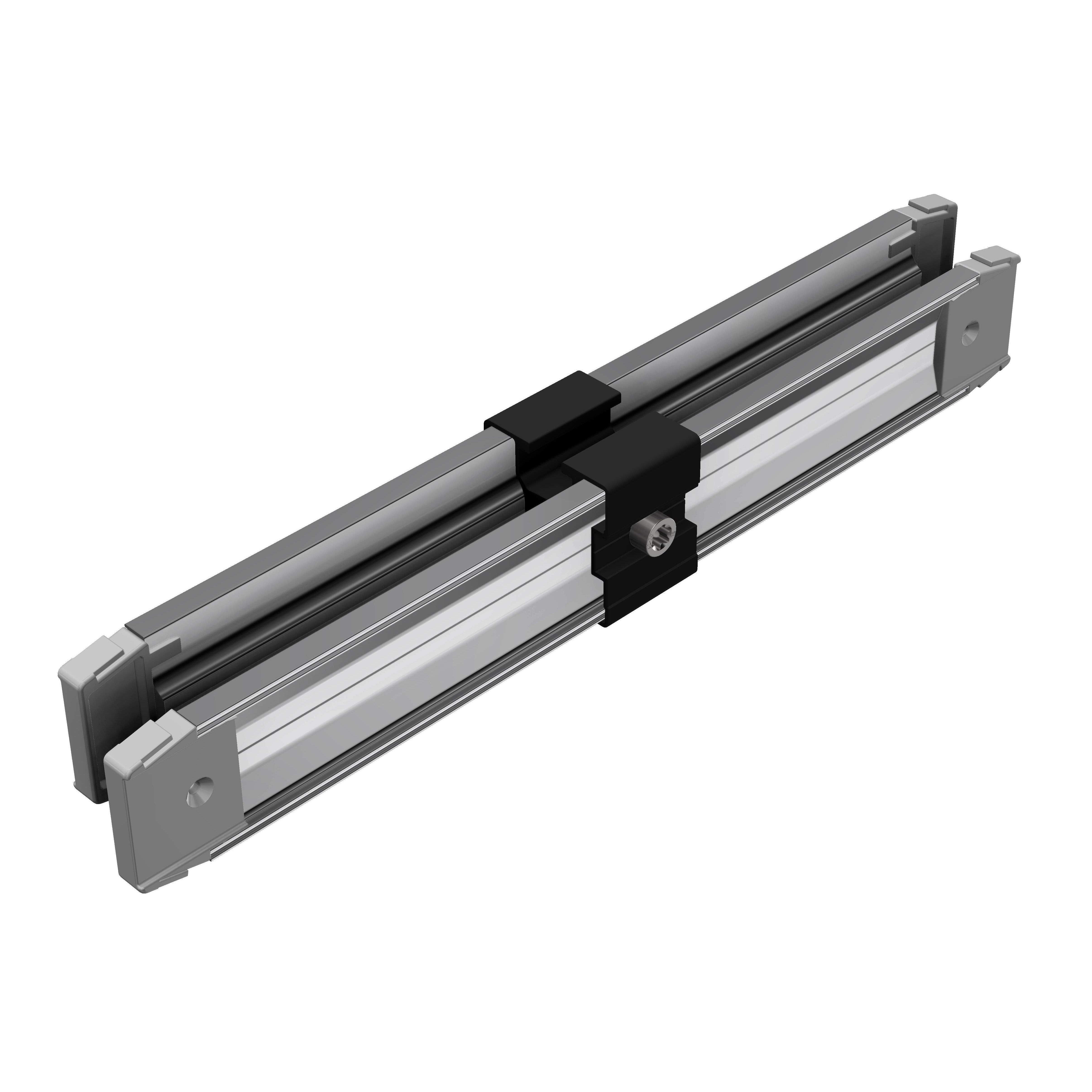 SL Rack Innenverbinder SW Eloxiert mit Träger Rail 40 86140-02