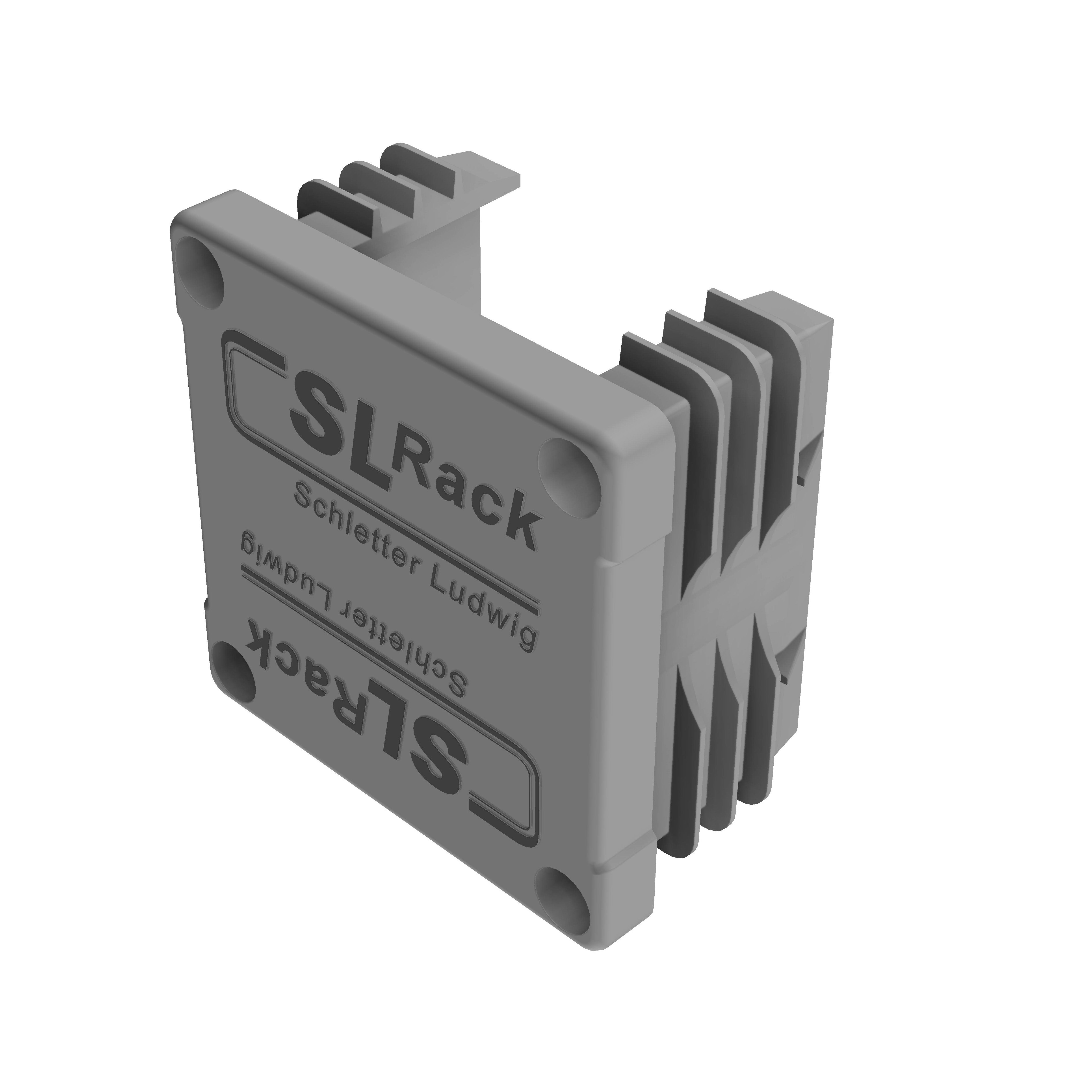 SL Rack Kunststoff-endkappe Rail 40, Grau 94640-06